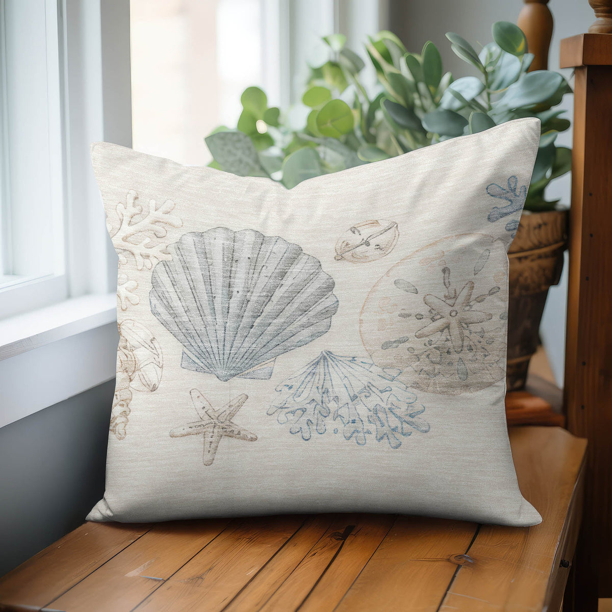 Bluewater BW2 Ivory Chenille Decorative Pillow