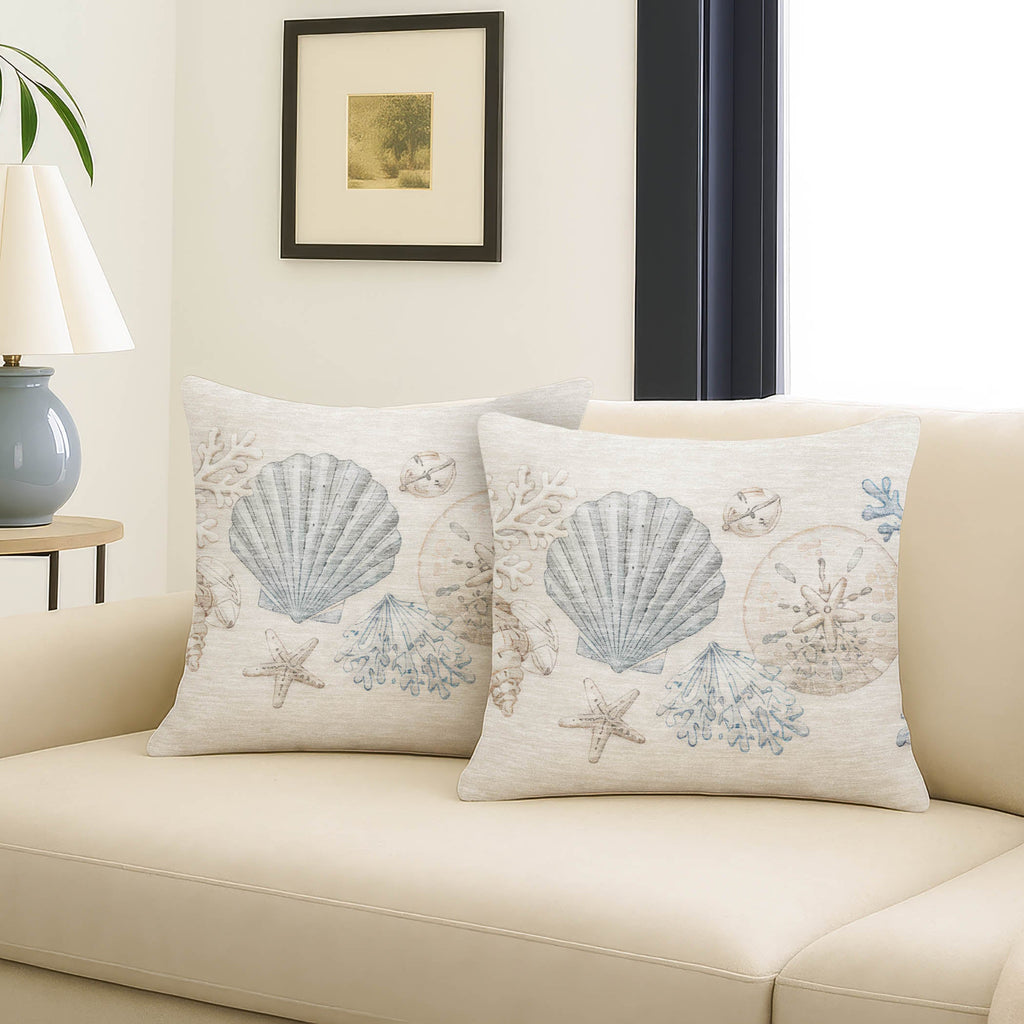 Bluewater BW2 Ivory Chenille Decorative Pillow