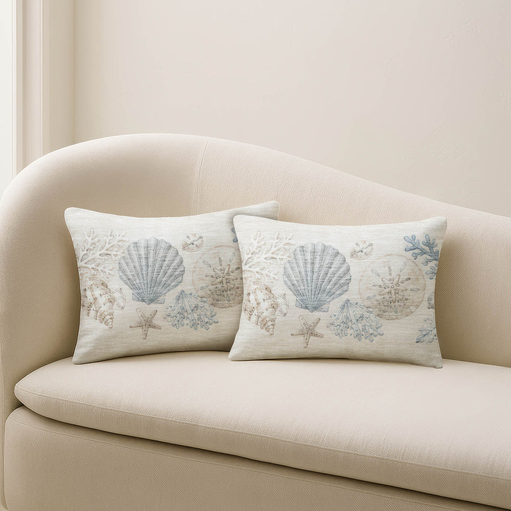 Bluewater BW2 Ivory Chenille Decorative Pillow