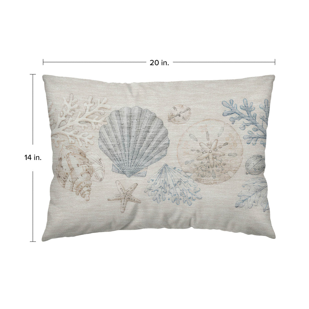 Bluewater BW2 Ivory Chenille Decorative Pillow