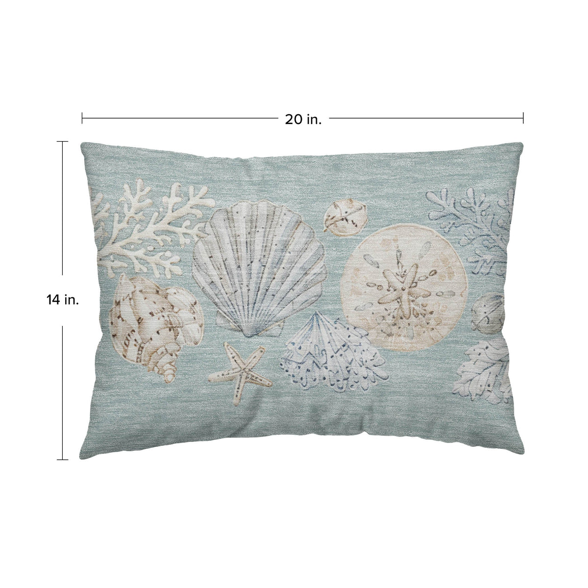 Bluewater BW2 Seafoam Chenille Decorative Pillow
