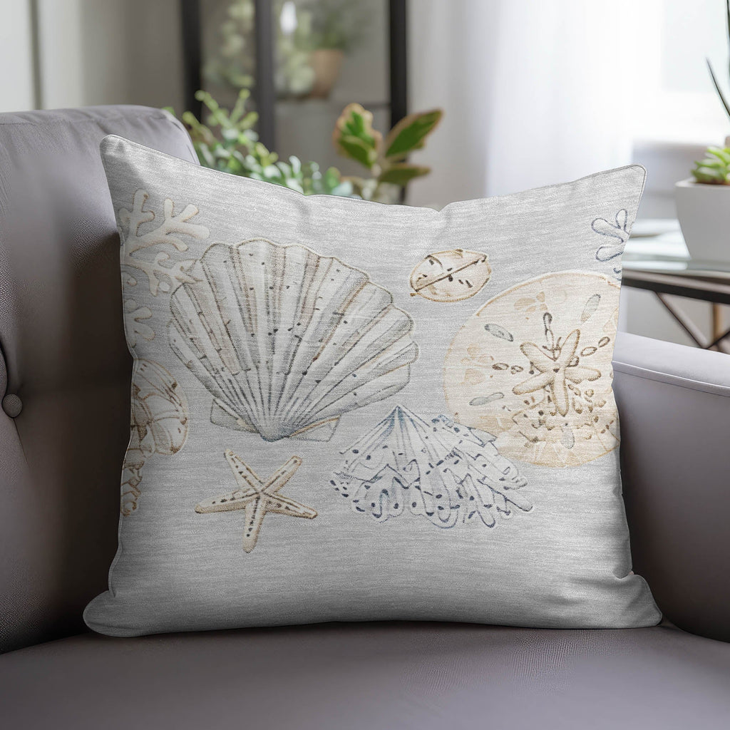 Bluewater BW2 Silver Chenille Decorative Pillow