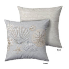 Bluewater BW2 Silver Chenille Decorative Pillow