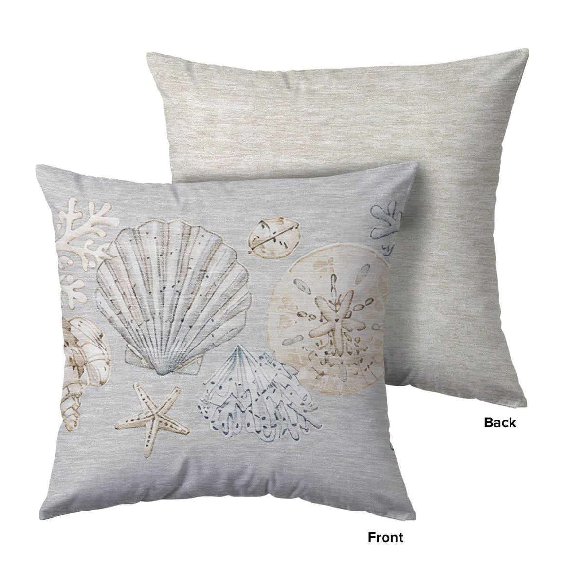 Bluewater BW2 Silver Chenille Decorative Pillow