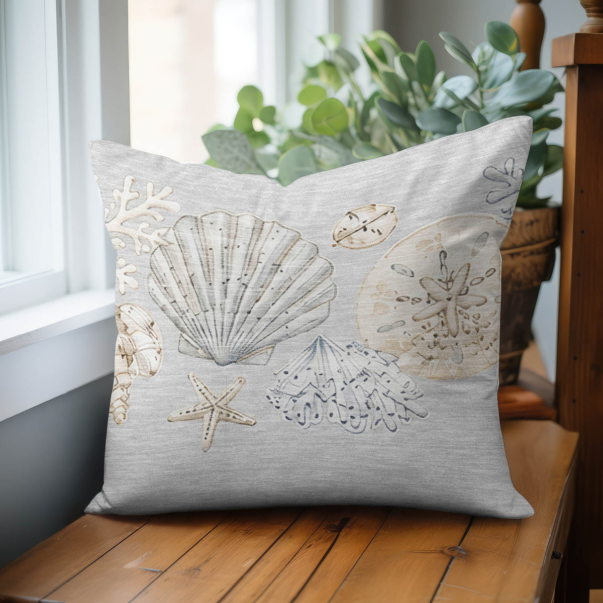 Bluewater BW2 Silver Chenille Decorative Pillow
