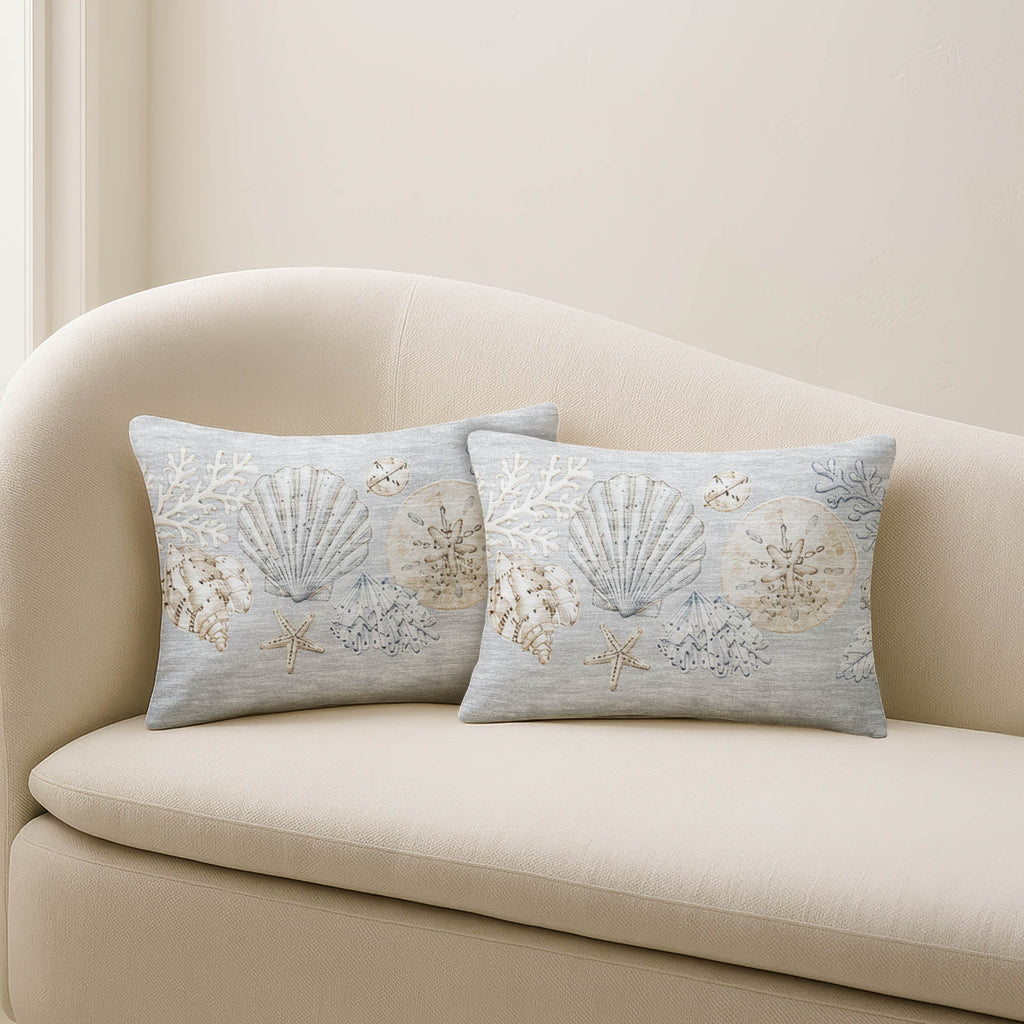 Bluewater BW2 Silver Chenille Decorative Pillow