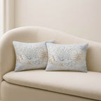 Bluewater BW2 Silver Chenille Decorative Pillow