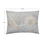 Bluewater BW2 Silver Chenille Decorative Pillow