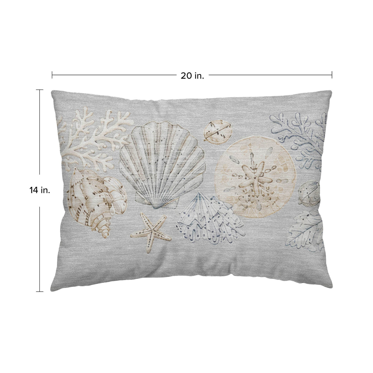 Bluewater BW2 Silver Chenille Decorative Pillow