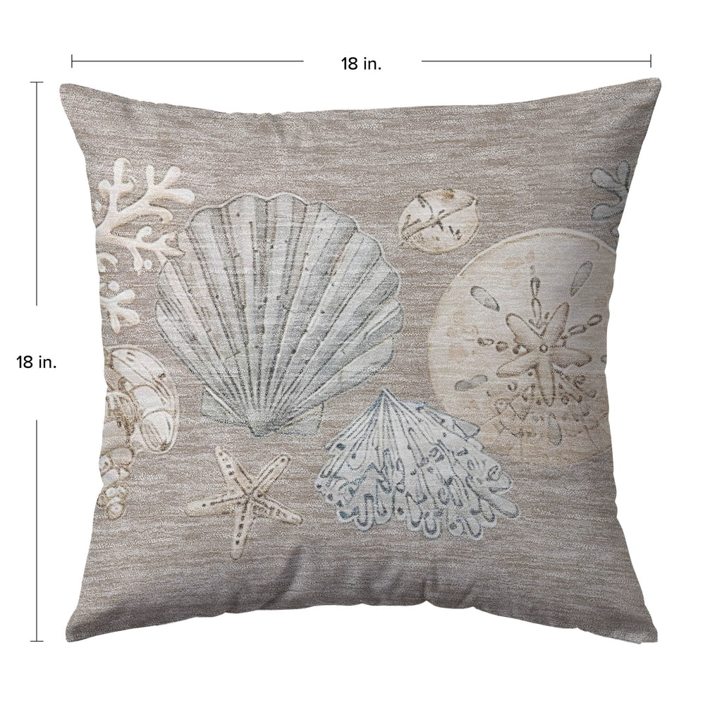 Bluewater BW2 Taupe Chenille Decorative Pillow