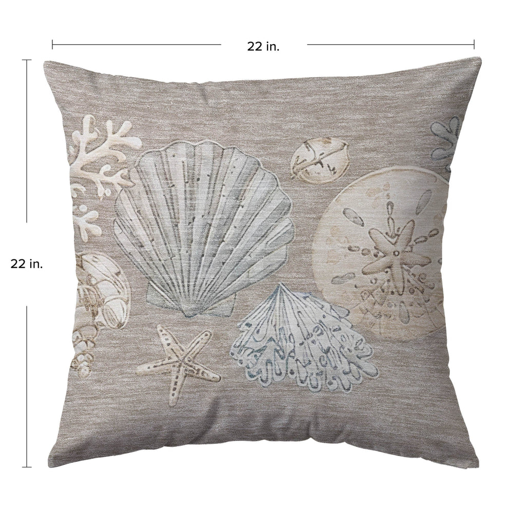 Bluewater BW2 Taupe Chenille Decorative Pillow