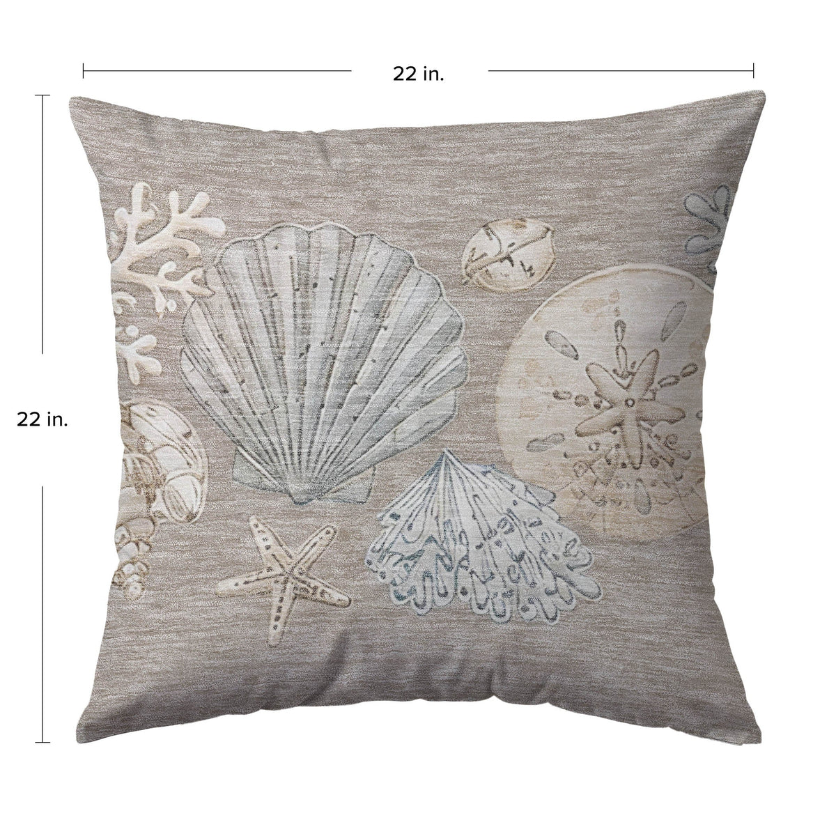 Bluewater BW2 Taupe Chenille Decorative Pillow