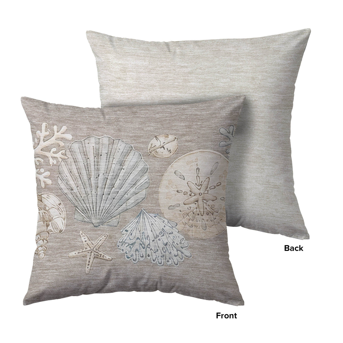 Bluewater BW2 Taupe Chenille Decorative Pillow