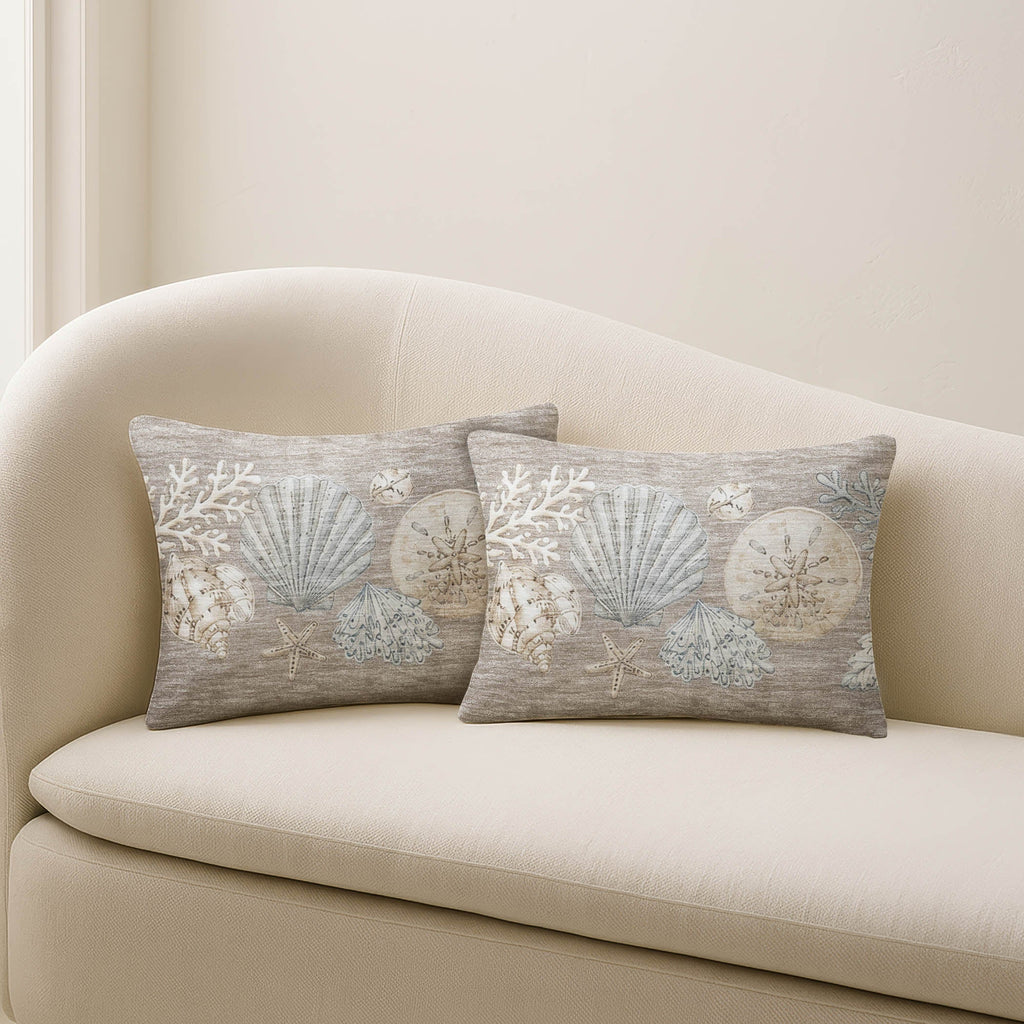 Bluewater BW2 Taupe Chenille Decorative Pillow