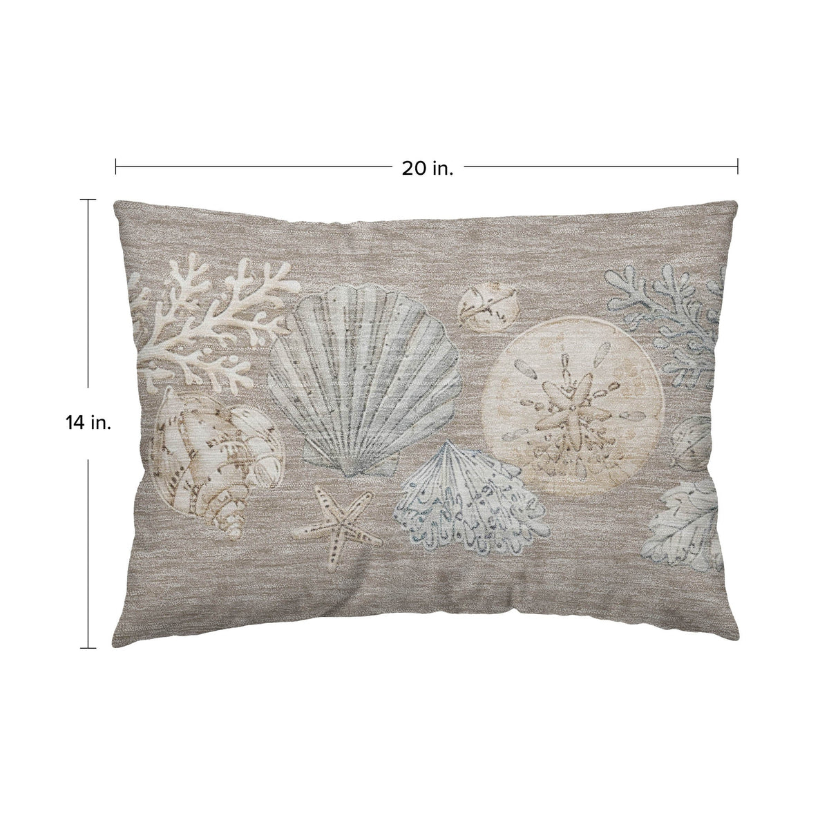 Bluewater BW2 Taupe Chenille Decorative Pillow