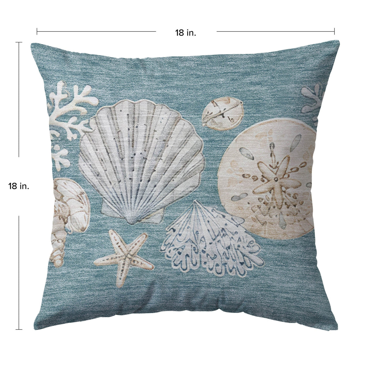 Bluewater BW2 Teal Chenille Decorative Pillow
