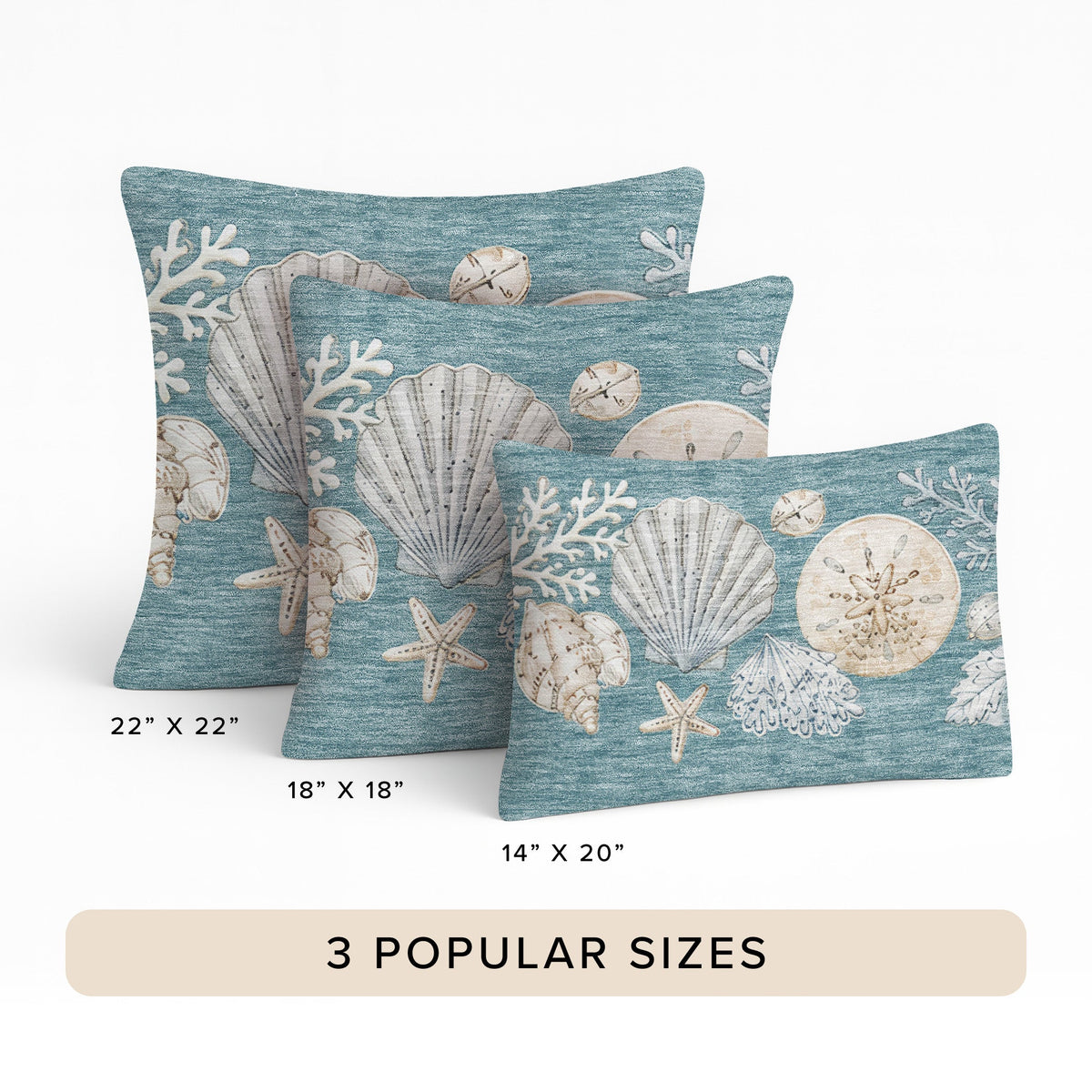 Bluewater BW2 Teal Chenille Decorative Pillow
