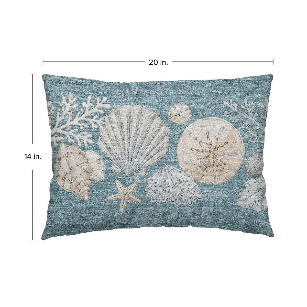 Bluewater BW2 Teal Chenille Decorative Pillow