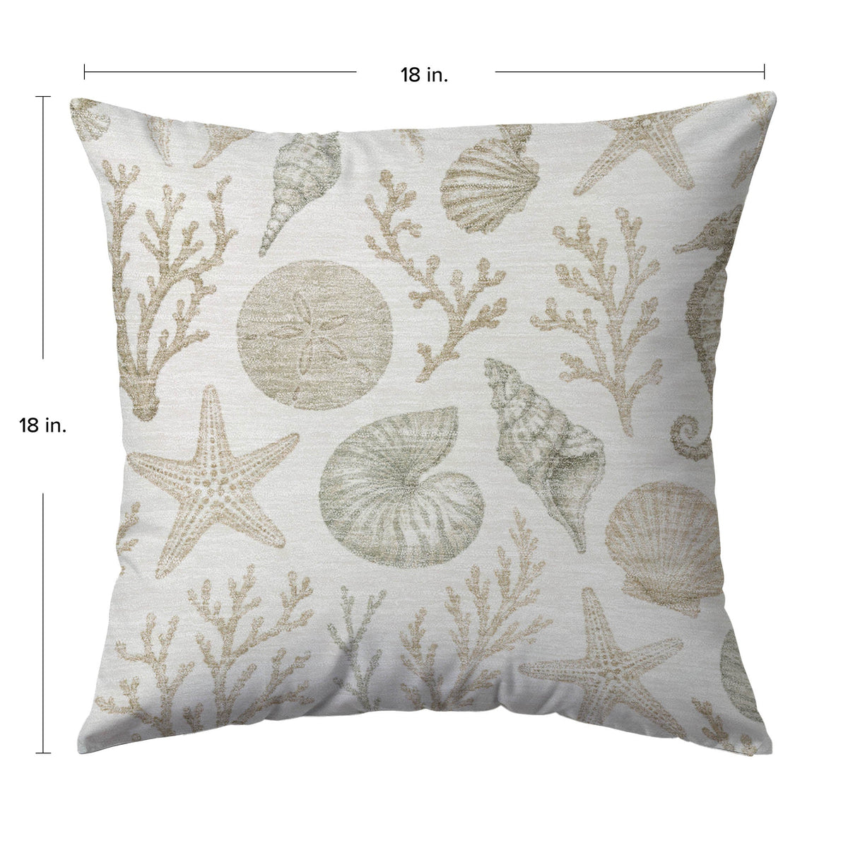 Bluewater BW3 Ivory Chenille Decorative Pillow