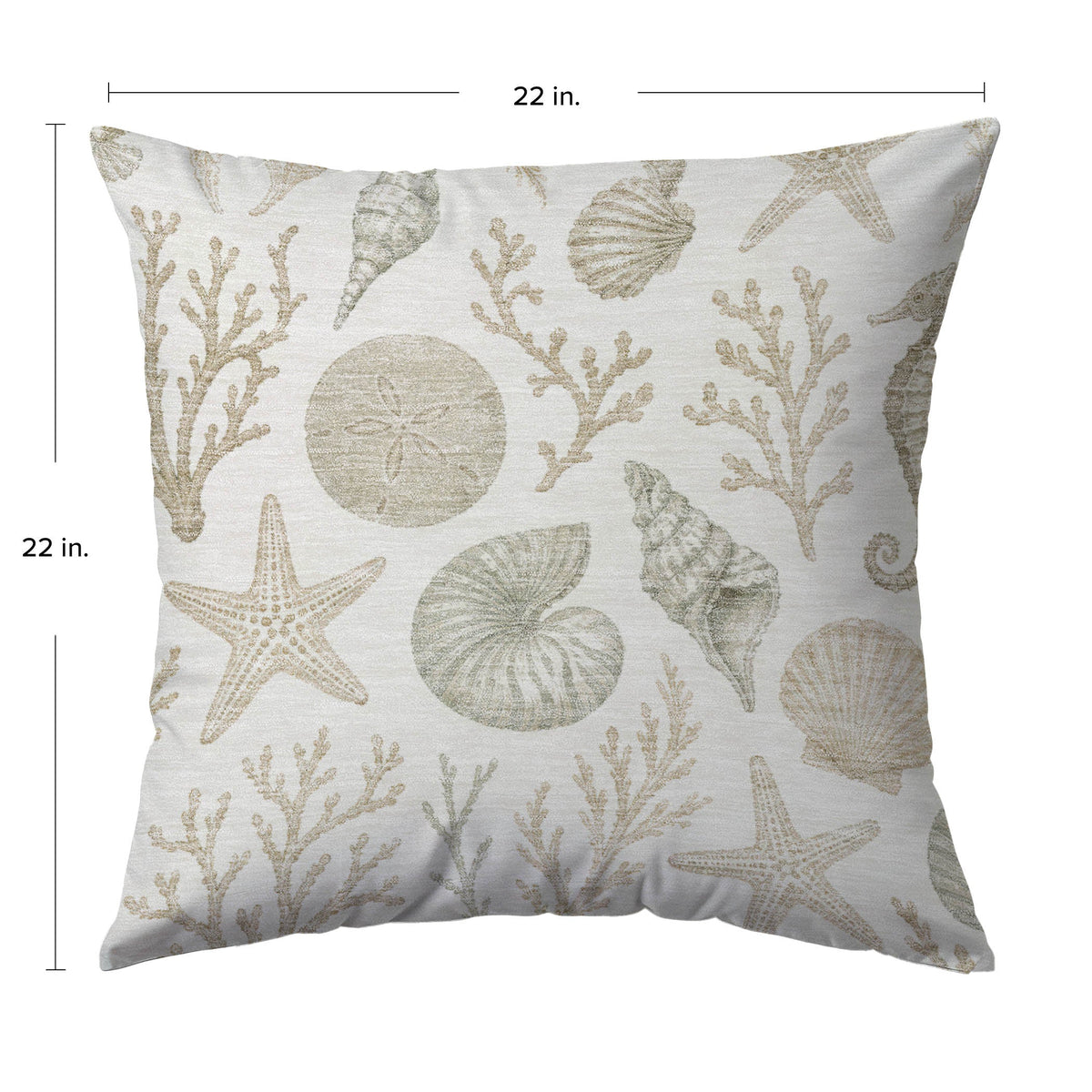 Bluewater BW3 Ivory Chenille Decorative Pillow