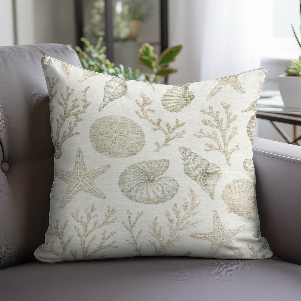 Bluewater BW3 Ivory Chenille Decorative Pillow