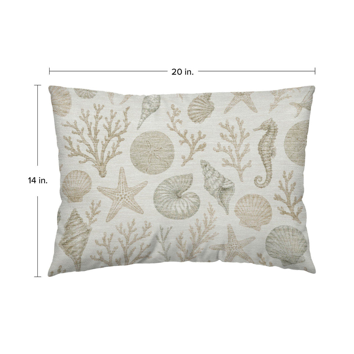 Bluewater BW3 Ivory Chenille Decorative Pillow