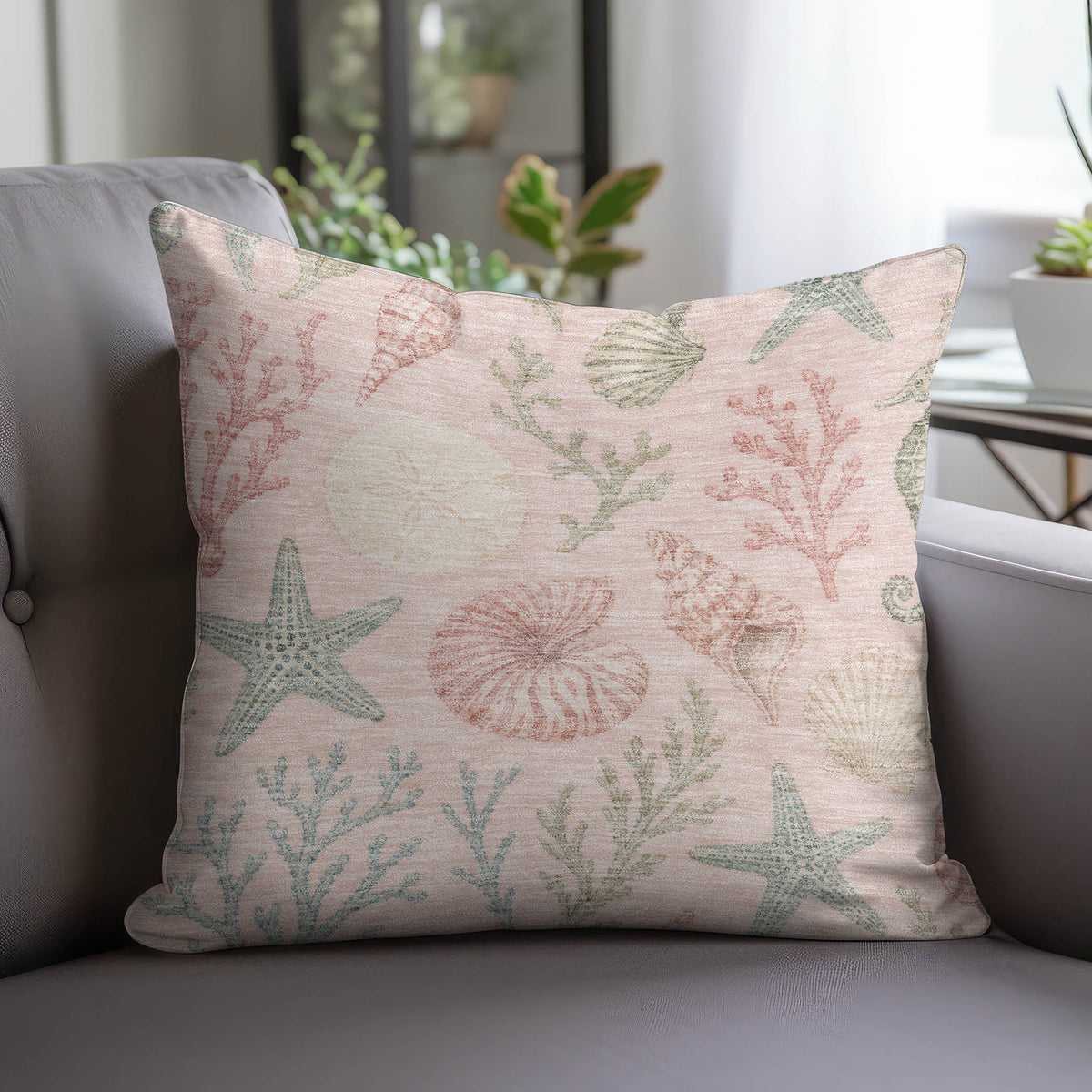 Bluewater BW3 Pink Chenille Decorative Pillow