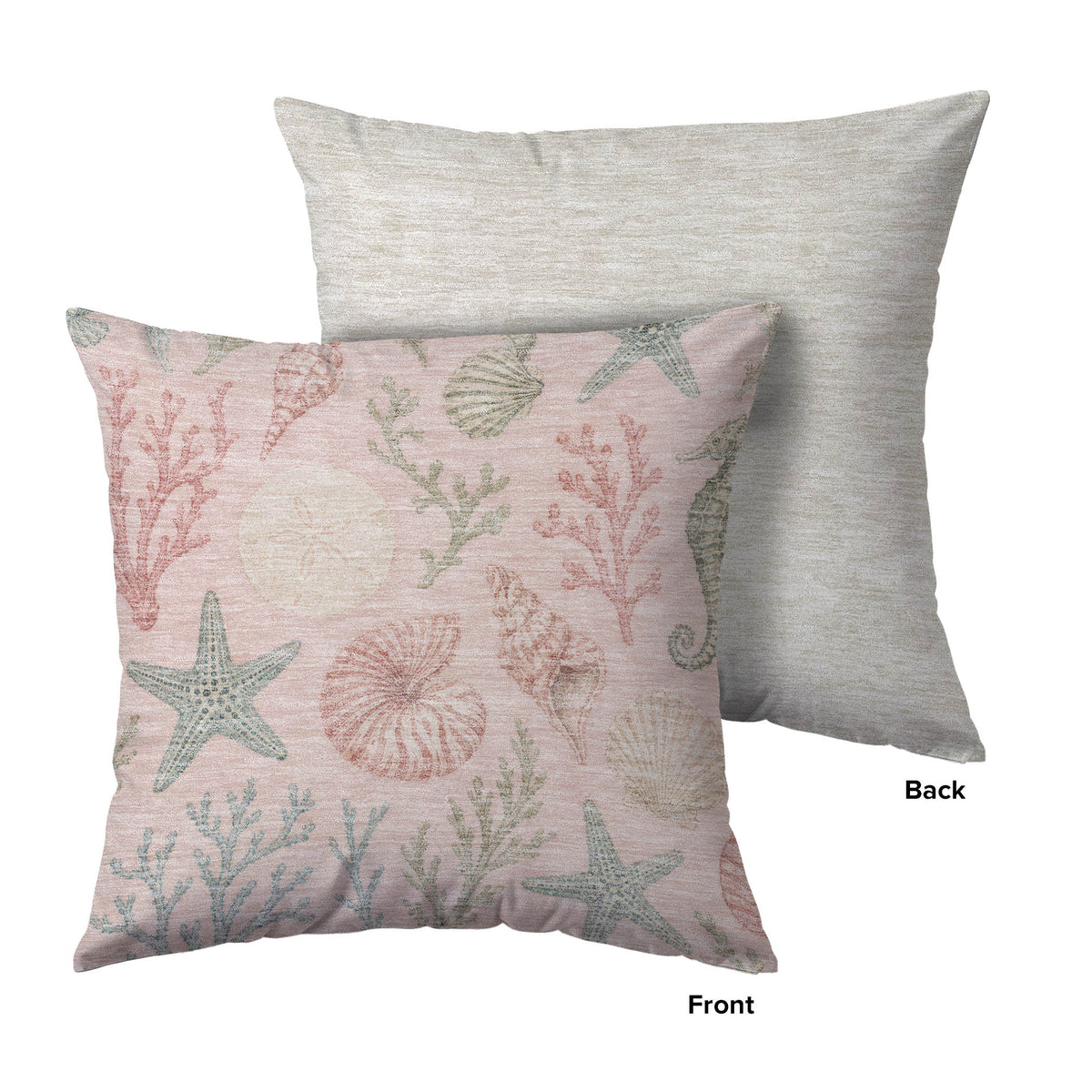 Bluewater BW3 Pink Chenille Decorative Pillow