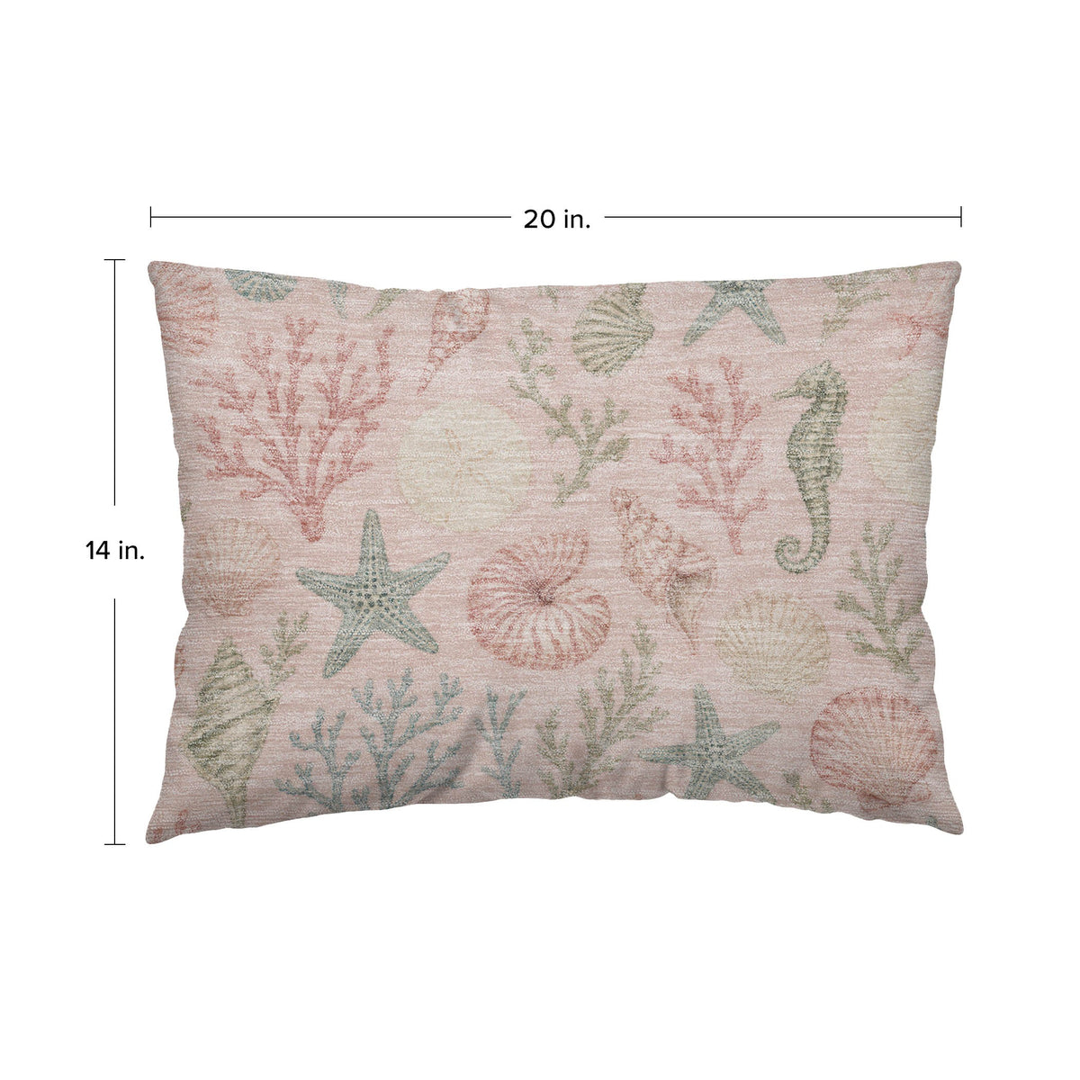 Bluewater BW3 Pink Chenille Decorative Pillow