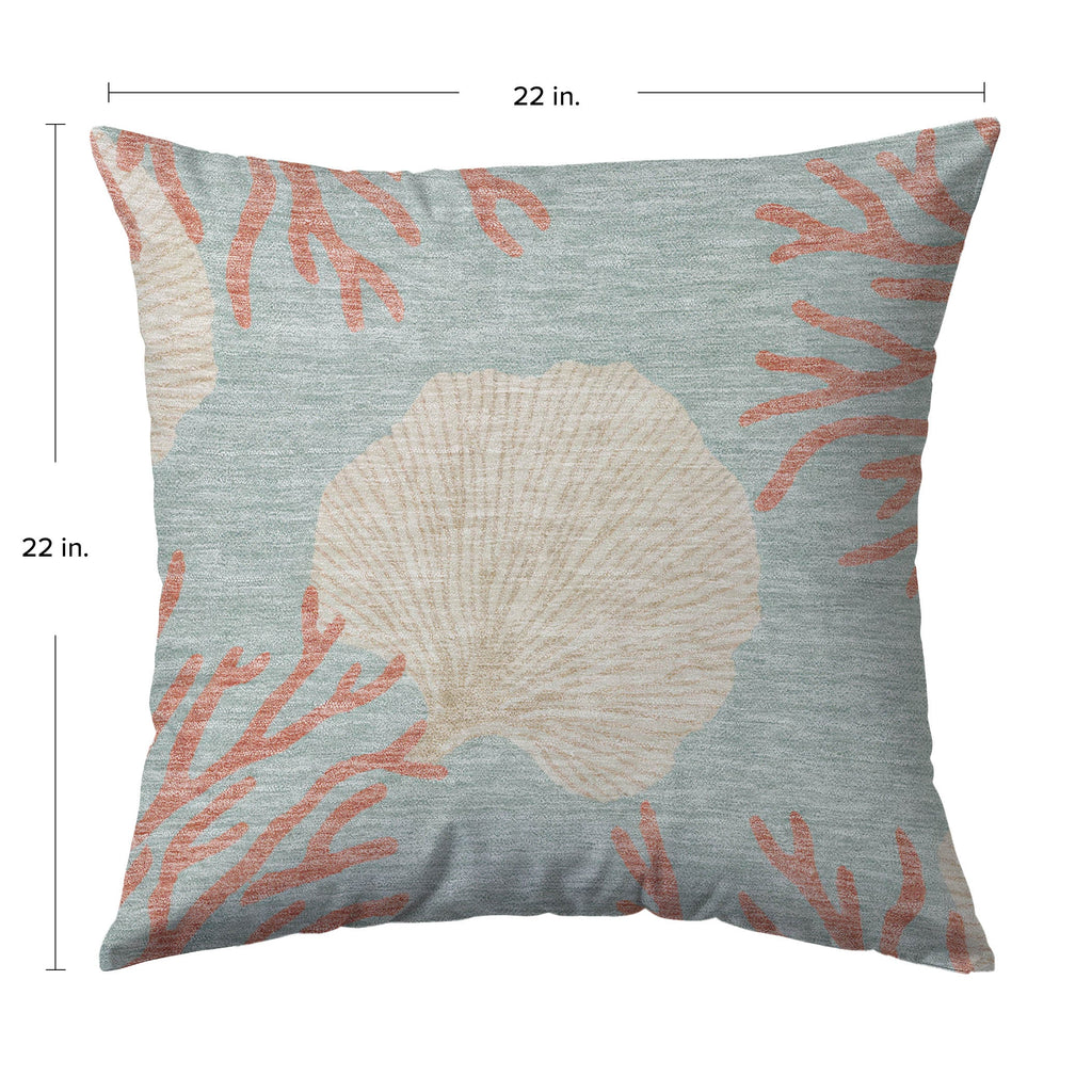 Bluewater BW4 Aqua Chenille Decorative Pillow