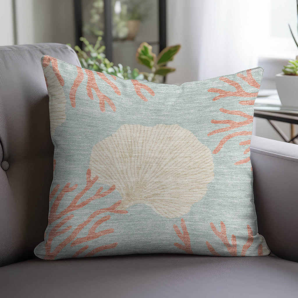 Bluewater BW4 Aqua Chenille Decorative Pillow