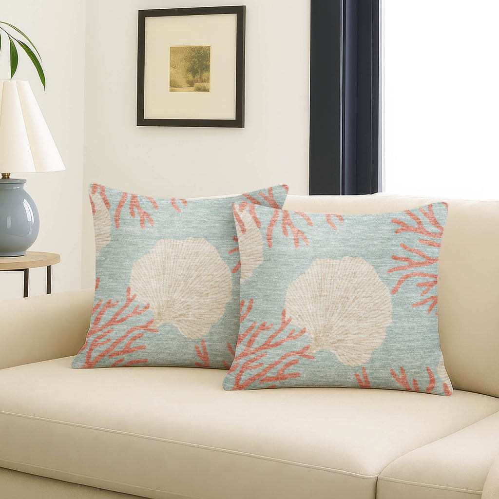 Bluewater BW4 Aqua Chenille Decorative Pillow