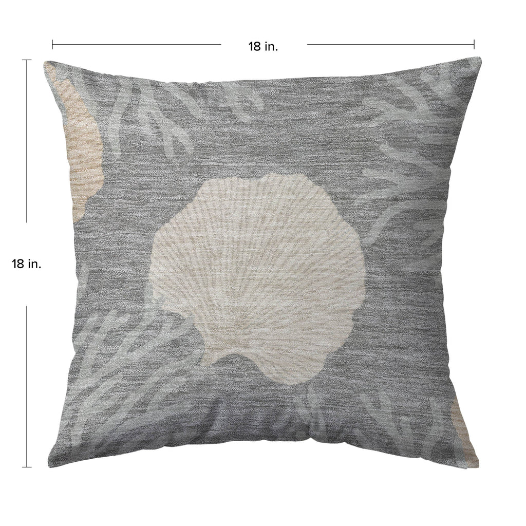 Bluewater BW4 Gray Chenille Decorative Pillow