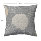 Bluewater BW4 Gray Chenille Decorative Pillow