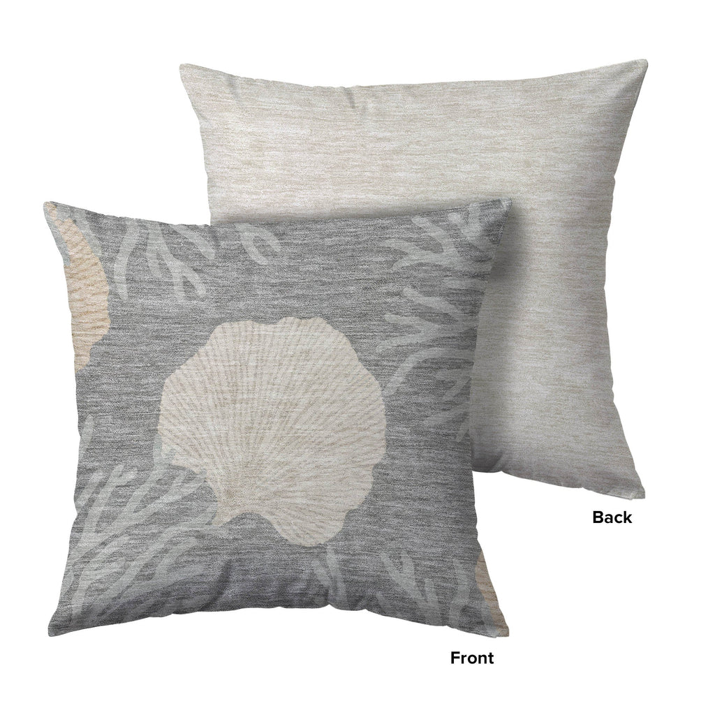 Bluewater BW4 Gray Chenille Decorative Pillow