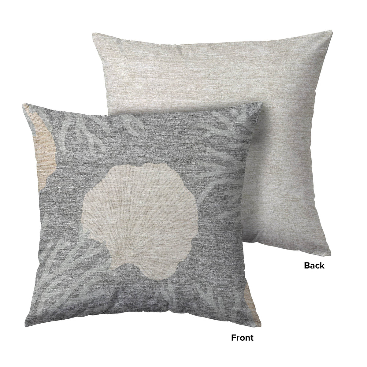 Bluewater BW4 Gray Chenille Decorative Pillow