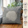 Bluewater BW4 Gray Chenille Decorative Pillow