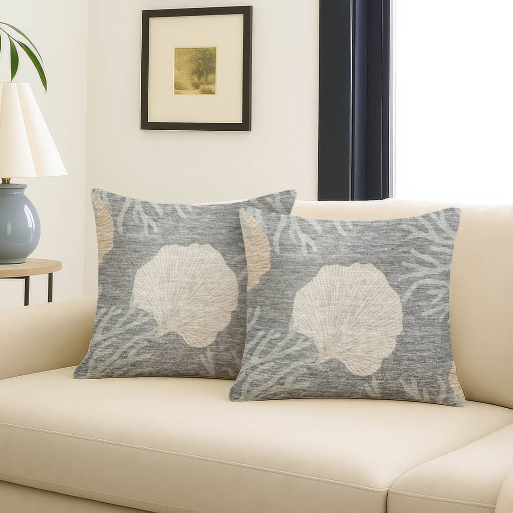Bluewater BW4 Gray Chenille Decorative Pillow