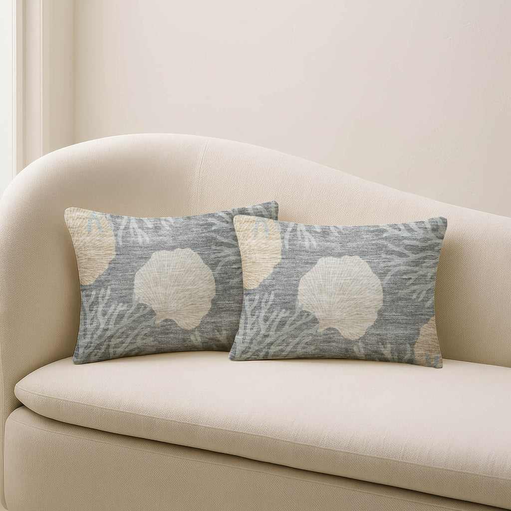 Bluewater BW4 Gray Chenille Decorative Pillow
