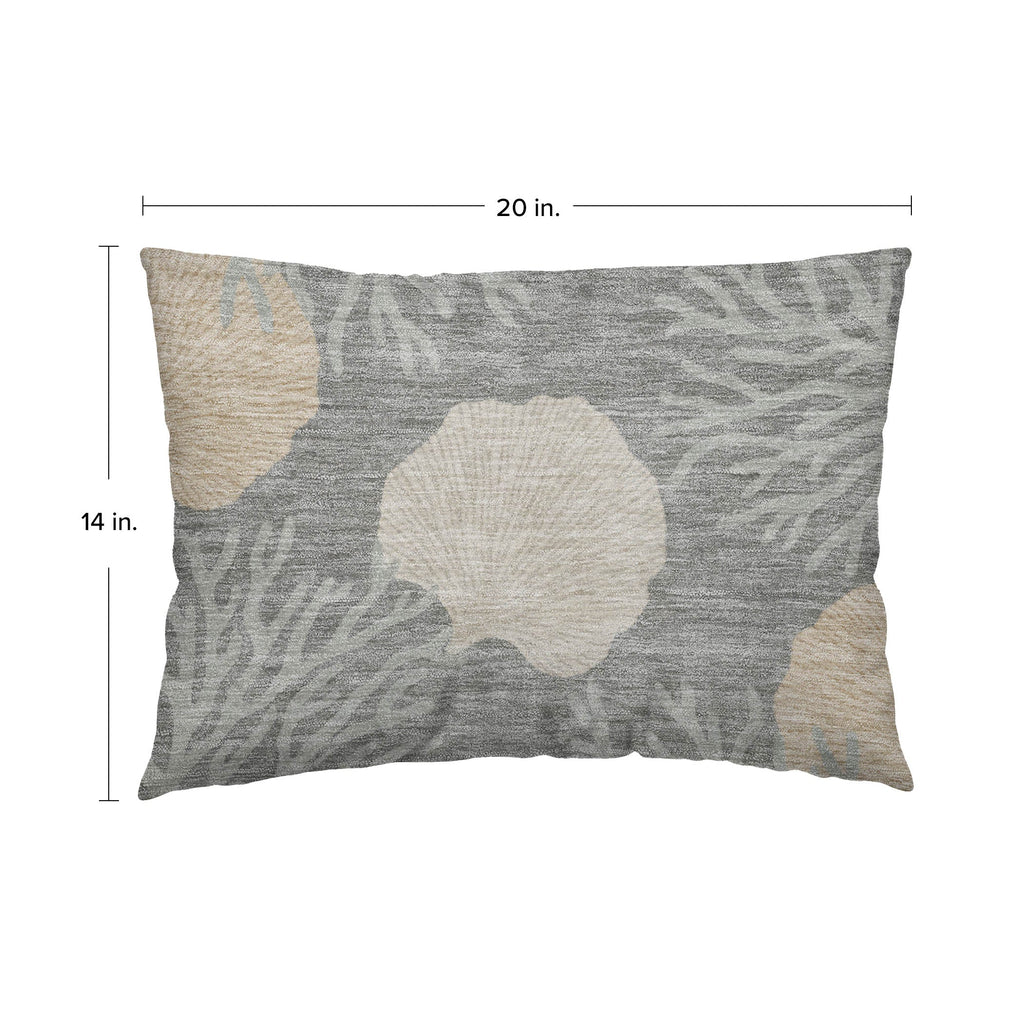 Bluewater BW4 Gray Chenille Decorative Pillow