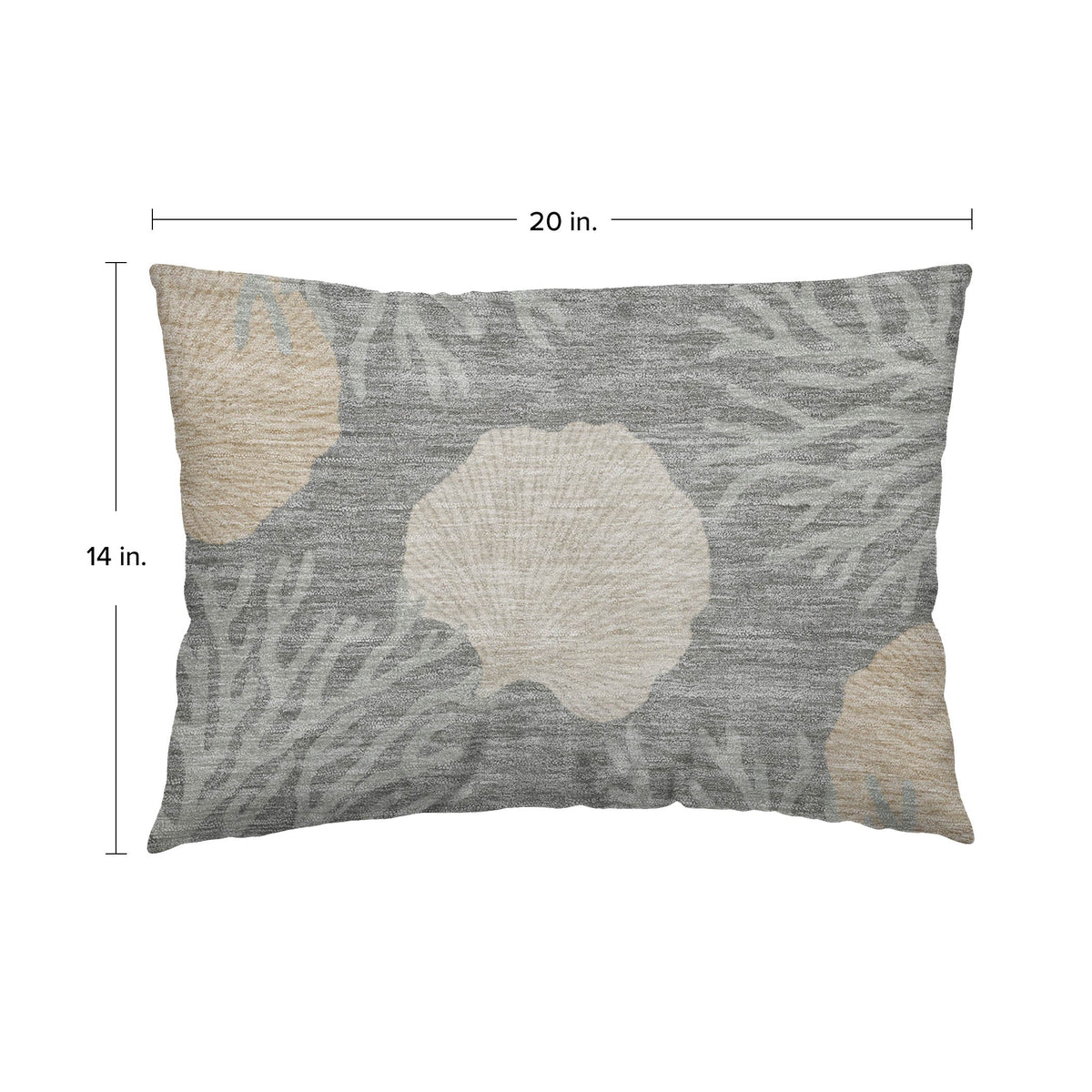 Bluewater BW4 Gray Chenille Decorative Pillow