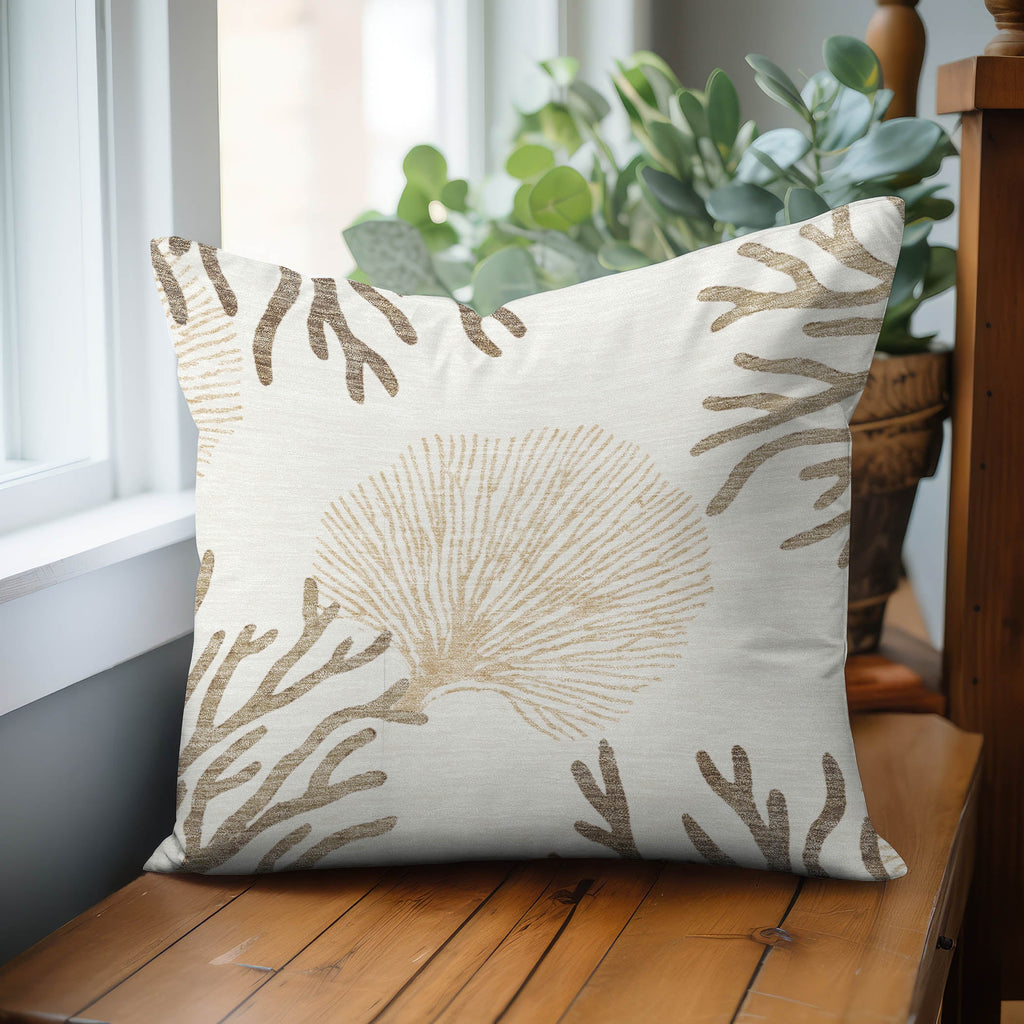 Bluewater BW4 Ivory Chenille Decorative Pillow