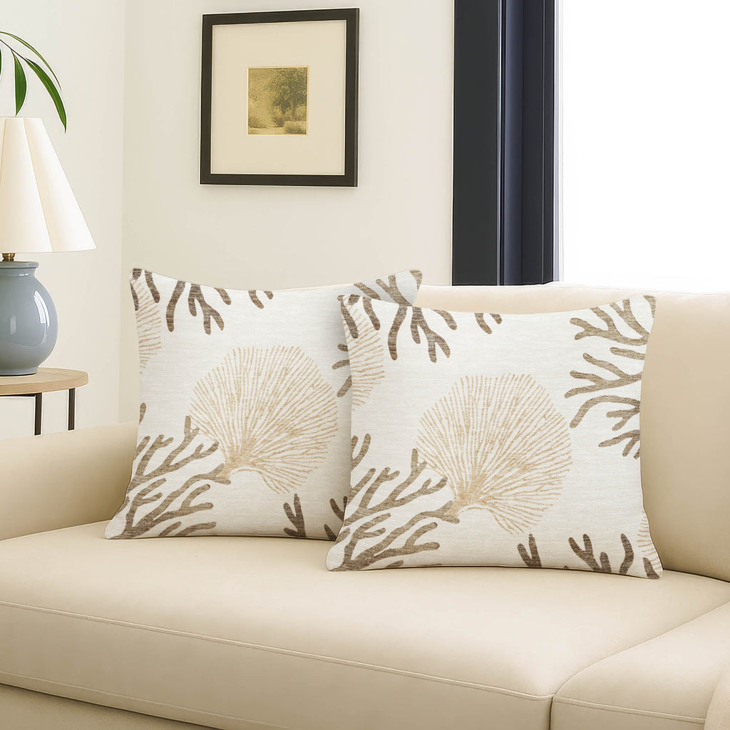 Bluewater BW4 Ivory Chenille Decorative Pillow