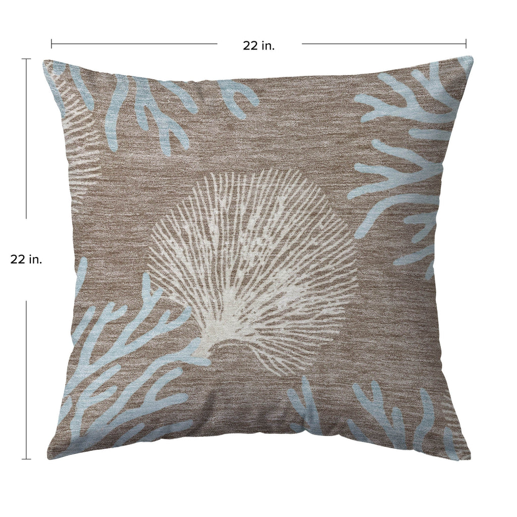 Bluewater BW4 Taupe Chenille Decorative Pillow