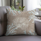 Bluewater BW4 Taupe Chenille Decorative Pillow