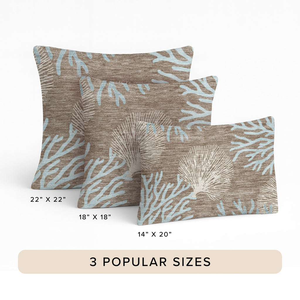Bluewater BW4 Taupe Chenille Decorative Pillow