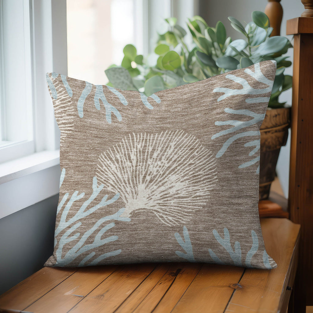 Bluewater BW4 Taupe Chenille Decorative Pillow