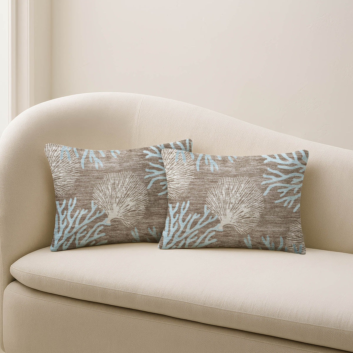 Bluewater BW4 Taupe Chenille Decorative Pillow