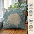 Bluewater BW4 Teal Chenille Decorative Pillow
