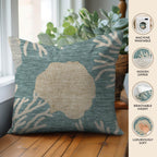 Bluewater BW4 Teal Chenille Decorative Pillow